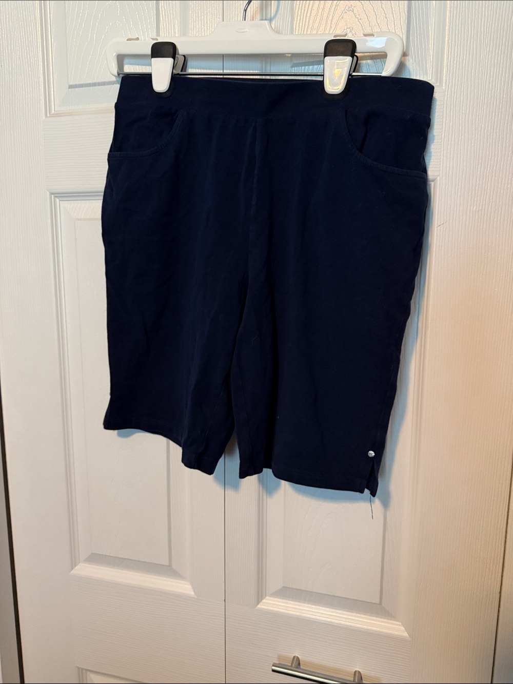 Chico's Navy Pull-On Bermuda Shorts